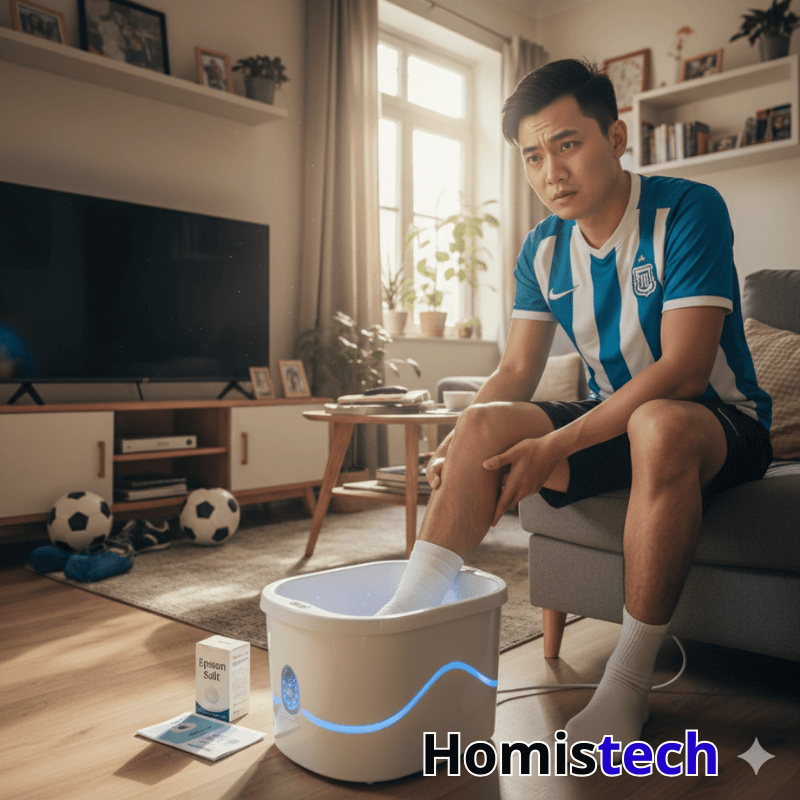 ngâm chân nước ấm khi bị chấn thương (1)