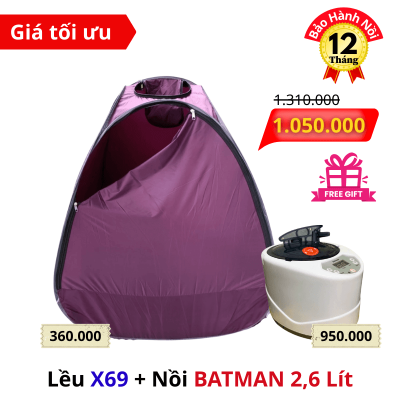 Combo Lều Xông Hơi Gấp Gọn X69 và Nồi Xông Hơi (17)