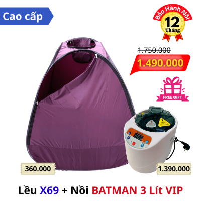 Combo Lều Xông Hơi Gấp Gọn X69 và Nồi Xông Hơi (20)