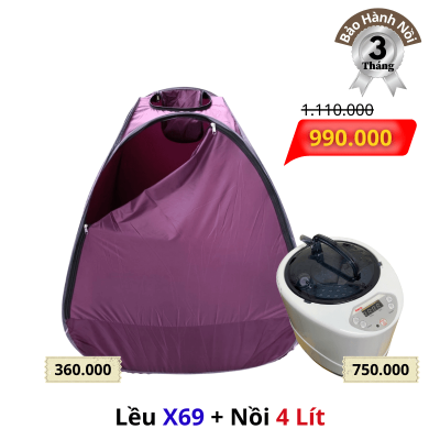 Combo Lều Xông Hơi Gấp Gọn X69 và Nồi Xông Hơi (21)