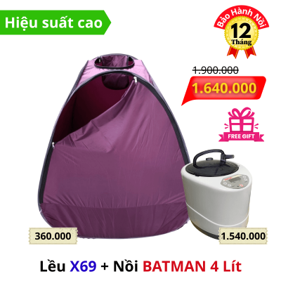 Combo Lều Xông Hơi Gấp Gọn X69 và Nồi Xông Hơi (22)