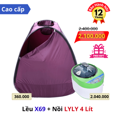 Combo Lều Xông Hơi Gấp Gọn X69 và Nồi Xông Hơi (23)